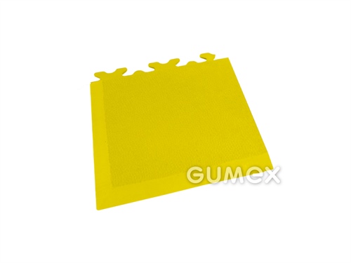 Vorderkante FORTELOCK 2039 INVISIBLE, 6,7mm, 145x145mm, 92°ShA, Dessin Leder, PVC, gelb, 